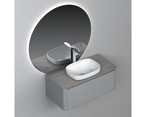 Комплект мебели для ванной Black&White Universe U915.1000 100 9151000 подвесной Glossy light grey