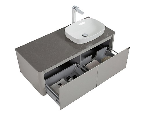 Комплект мебели для ванной Black&White Universe U915.1200 R 120 R 9151200R подвесной Glossy light grey