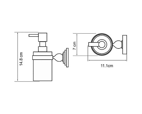 Дозатор для жидкого мыла WasserKRAFT Nau K-7799 Хром