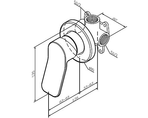 Гигиенический душ со смесителем AM.PM X-Joy F40H85A22 Черный
