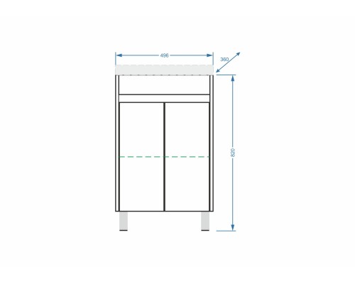 Тумба под раковину Stella Polar Фаворита 50 SP-00000162 напольная