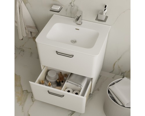 Тумба с раковиной Iddis Brick 60 BRI60WFi95K Белая