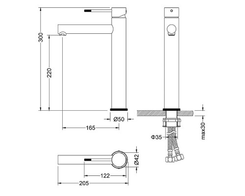 Смеситель для раковины Timo Saona 2311/17F Золото матовое