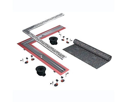 Декоративная панель угловая TECE drainline steel II угловая 611282