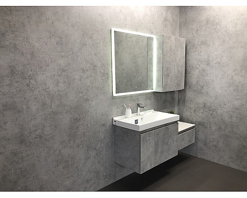 Тумба с раковиной Comforty Осло 80 00-00000836 подвесная Бетон светлый