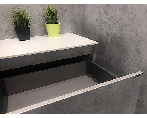 Тумба с раковиной Comforty Осло 80 00-00000836 подвесная Бетон светлый