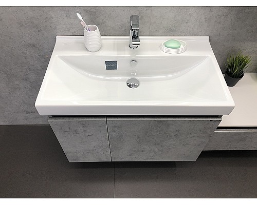 Тумба с раковиной Comforty Осло 80 00-00000836 подвесная Бетон светлый