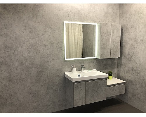 Тумба с раковиной Comforty Осло 80 00-00000836 подвесная Бетон светлый