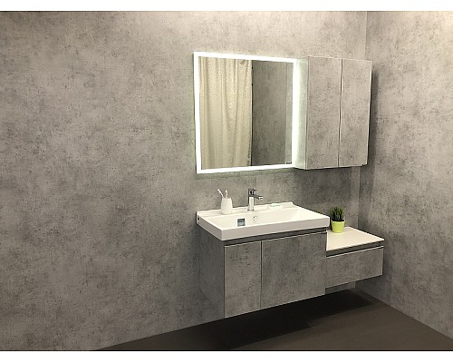 Тумба с раковиной Comforty Осло 80 00-00000836 подвесная Бетон светлый