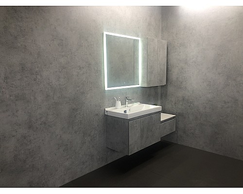 Тумба с раковиной Comforty Осло 80 00-00000836 подвесная Бетон светлый