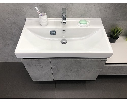 Тумба с раковиной Comforty Осло 80 00-00000836 подвесная Бетон светлый