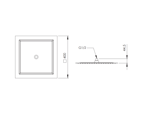 Верхний душ Remer 357UFS40X Хром