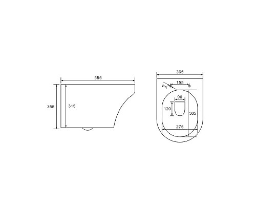 Унитаз Vincea Edge-M Rimless VT1-37 подвесной с сиденьем Микролифт