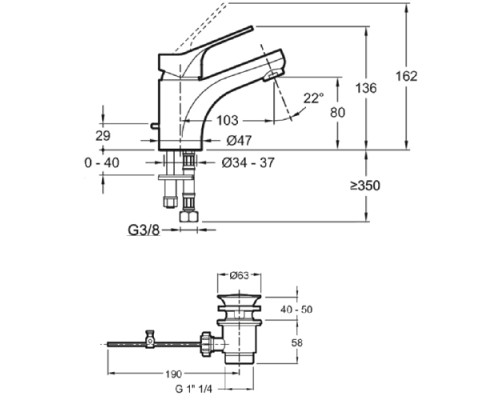 Смеситель для раковины Jacob Delafon E75760-CP