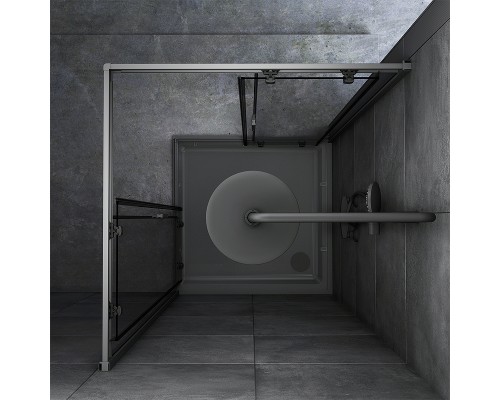 Душевой уголок AM.PM Gem 90х90 W90G-403-090BT профиль Черный матовый стекло прозрачное