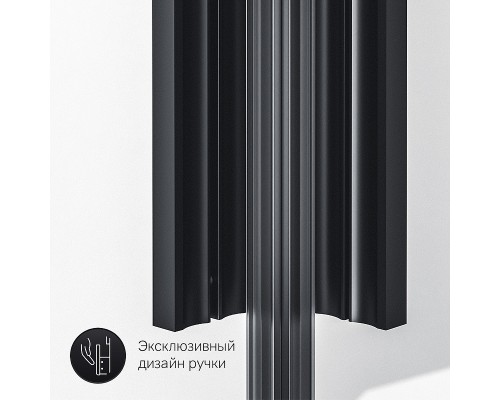 Душевой уголок AM.PM Gem 90х90 W90G-403-090BT профиль Черный матовый стекло прозрачное