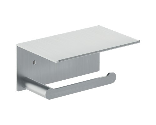 Держатель туалетной бумаги Nofer Verona 16876.S с полкой Сатин матовый