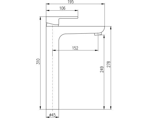 Смеситель для раковины Rav Slezak Vltava VT430.5 Хром
