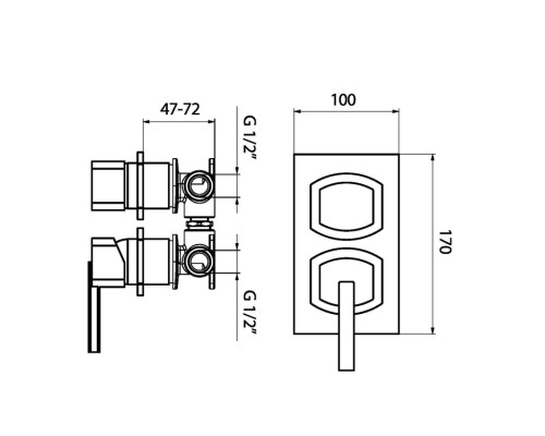 Смеситель для ванны с душем Webert Azeta AZ880601015
