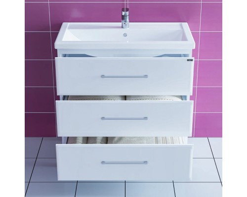 Тумба под раковину СанТа Омега 80 207006 Белая