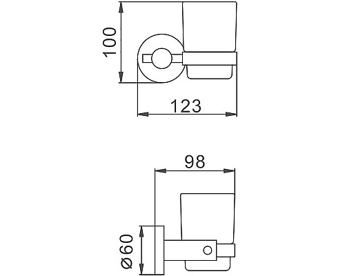 Стакан для зубных щеток Haiba HB8306 Нержавеющая сталь