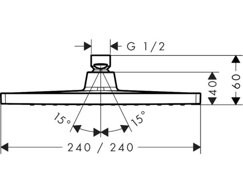 Верхний душ Hansgrohe Crometta E хром 26727000