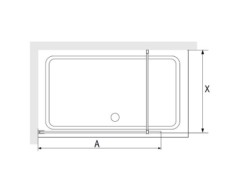 Душевая перегородка RGW Walk In WA-012B 80 35101280-84 профиль Черный стекло прозрачное