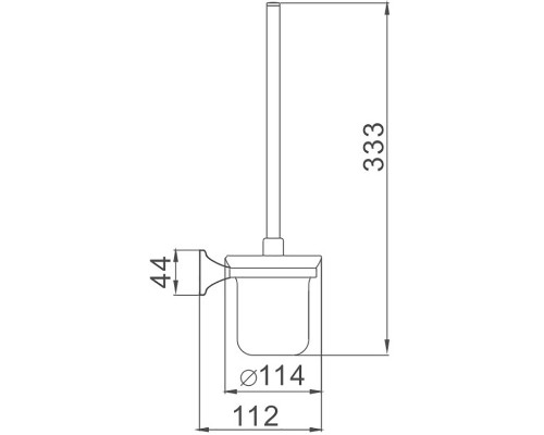 Ершик для унитаза Haiba HB8510 Хром