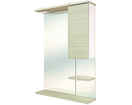 Зеркало со шкафом Onika Элита 60.01 R 206022 с подсветкой Олива Белая