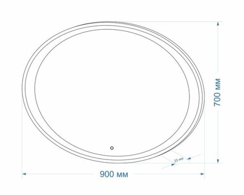 Зеркало Art&Max Pescara AM-Pes-900-700-DS-F с подсветкой с сенсорным выключателем
