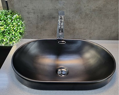 Раковина CeramaLux 60 5006CMB Черная матовая