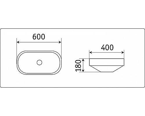 Раковина CeramaLux 60 5006CMB Черная матовая