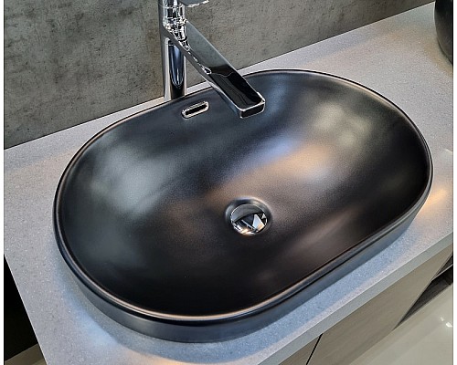 Раковина CeramaLux 60 5006CMB Черная матовая