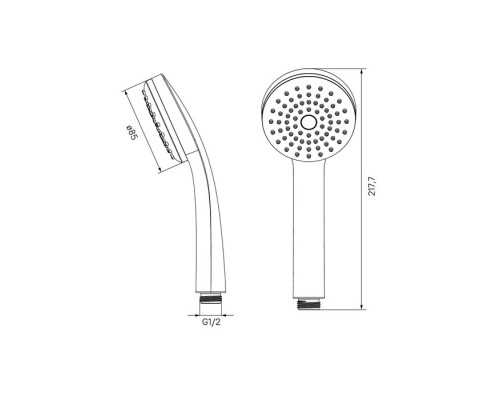 Лейка для душа IDDIS 1F 0011F85i18