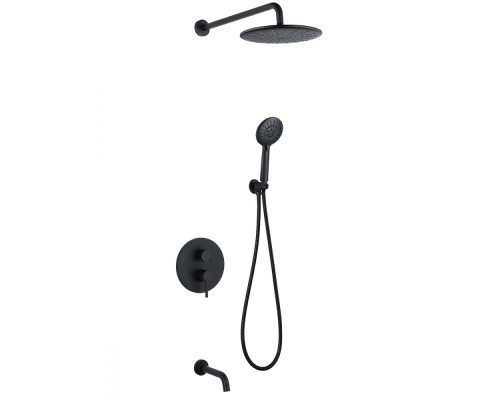 Душевая система ABBER Wasser Kreis AF8117B черная матовая
