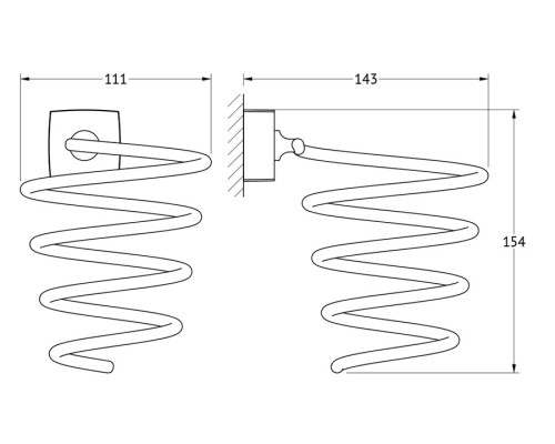 Держатель фена (хром) FBS ESP 080 