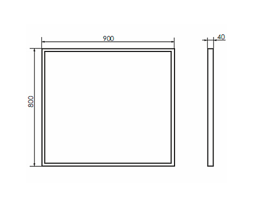 Зеркало Comforty Бредфорд 90 00-00009954 Серый графит