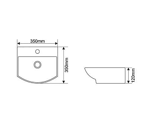 Раковина-чаша CeramaLux 35 78014B Белая