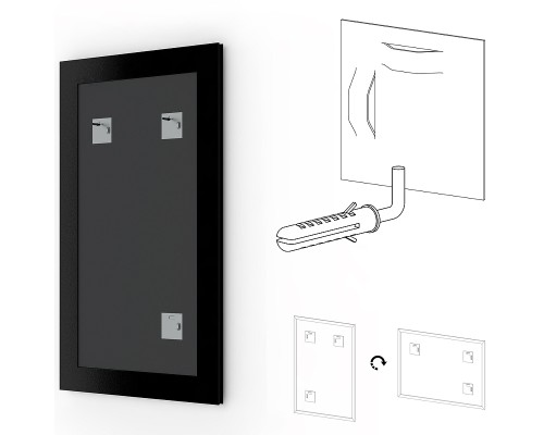 Зеркало Evoform Definite 83х63 BY 1009 в багетной раме - Сухой тростник 51 мм