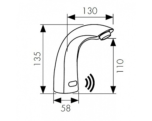 Смеситель для раковины KAISER Sensor 38411