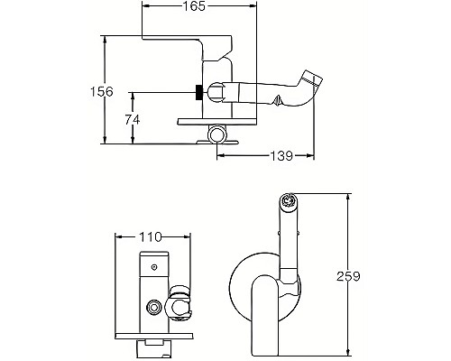 Гигиенический душ со смесителем Haiba HB55505 Хром
