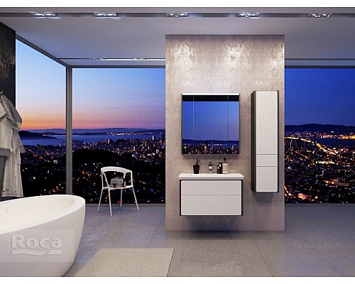 Зеркальный шкаф Roca Ronda 60 ZRU9302968 белый глянец/антрацит