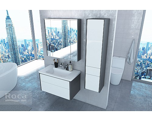 Зеркальный шкаф Roca Ronda 60 ZRU9302968 белый глянец/антрацит