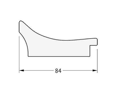 Зеркало Evoform Exclusive 146х61 BY 1269 с фацетом в багетной раме - Фреска 84 мм