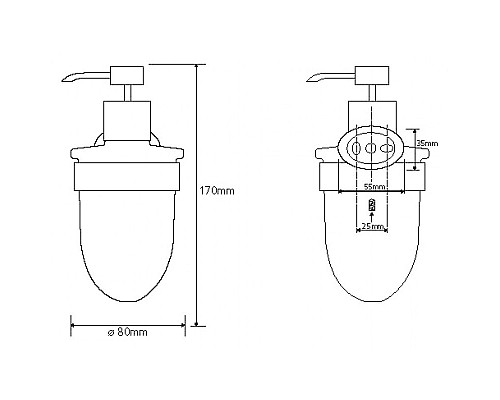 Настенный дозатор для жидкого мыла Bemeta 118409011