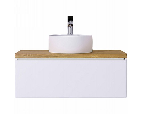 Тумба под раковину Jorno Solis 100 Sol.01.100/P/W подвесная Белая