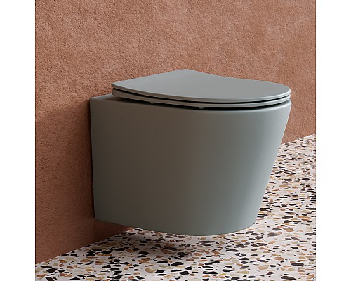 Подвесной унитаз Ceramica Nova Balearica Rimless цвет Антрацит Матовый