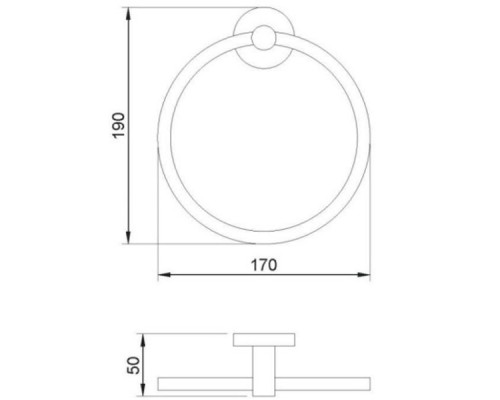 Кольцо для полотенец Nofer 16860.B Глянцевая нержавеющая сталь