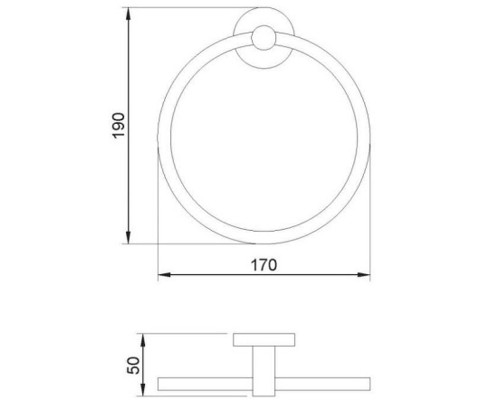 Кольцо для полотенец Nofer 16860.B Глянцевая нержавеющая сталь