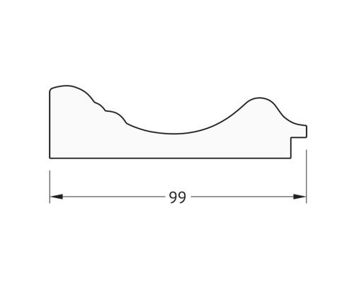 Зеркало Evoform Exclusive 89х59 BY 3419 с фацетом в багетной раме - Травленое серебро 99 мм